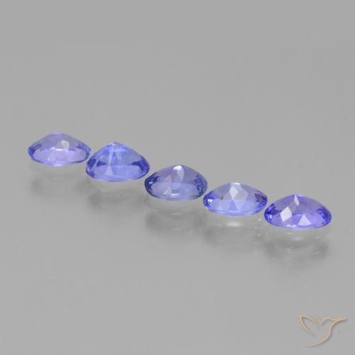 Tanzanite Gemstones in 6 x 4 mm (calibrated) Size for Sale, Tanzanite Stones in Medium Blue Color
