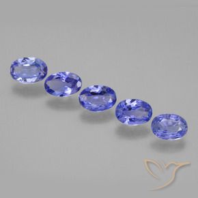 2.37 ctw Blue Tanzanite Stones, Natural Tanzanite in Oval Facet Shape for Sale