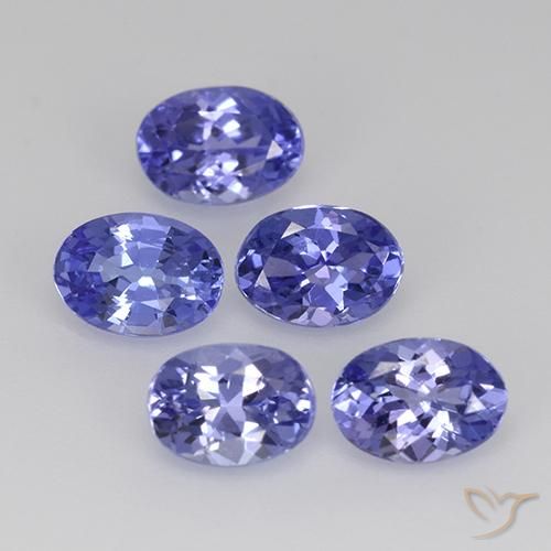 2.41 ctw Blue Tanzanite Stones, Natural Tanzanite in Oval Facet Shape for Sale