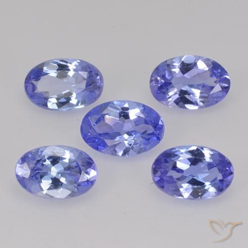2.29 ctw Blue Tanzanite Stones, Natural Tanzanite in Oval Facet Shape for Sale