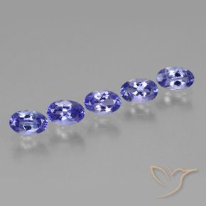 2.40 ctw Blue Tanzanite Stones, Natural Tanzanite in Oval Facet Shape for Sale