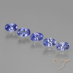 2.42 ctw Blue Tanzanite Stones, Natural Tanzanite in Oval Facet Shape for Sale