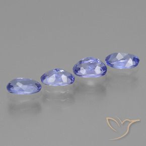 Tanzanite Gemstones in 6 x 4 mm (calibrated) Size for Sale, Tanzanite Stones in Intense Violet Blue Color