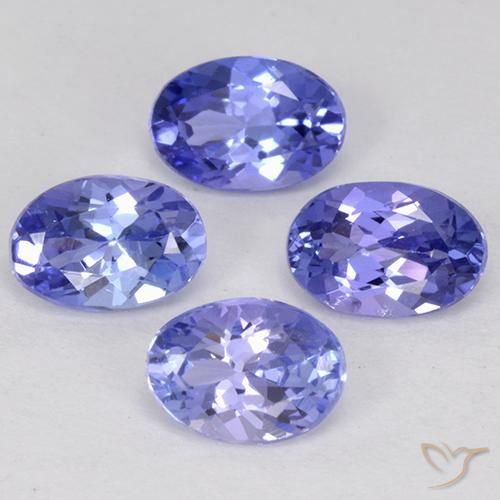 2.28 ct Blue Tanzanite, 6 x 4.2 mm Oval Cut From Tanzania, Photo A