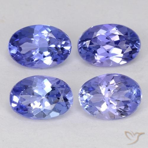 2.28 ctw Blue Tanzanite Stones, Natural Tanzanite in Oval Facet Shape for Sale