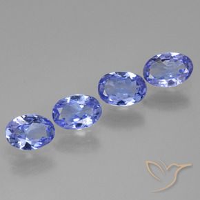 2.14 ctw Blue Tanzanite Stones, Natural Tanzanite in Oval Facet Shape for Sale