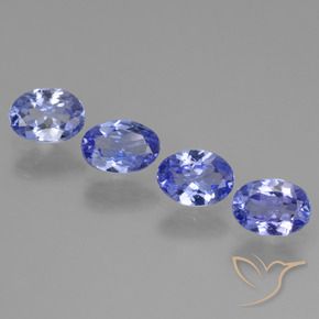 2.21 ctw Blue Tanzanite Stones, Natural Tanzanite in Oval Facet Shape for Sale