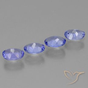 Tanzanite Gemstones in 6.2 x 4.4 mm Size for Sale, Tanzanite Stones in Intense Violet Blue Color