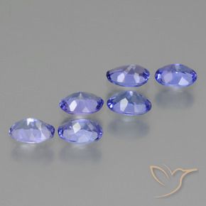 Tanzanite Gemstones in 5.6 x 3.9 mm Size for Sale, Tanzanite Stones in Intense Violet Blue Color