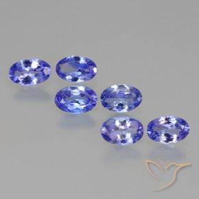 2.39 ctw Blue Tanzanite Stones, Natural Tanzanite in Oval Facet Shape for Sale