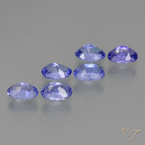 Tanzanite Gemstones in 6 x 4 mm (calibrated) Size for Sale, Tanzanite Stones in Intense Violet Blue Color