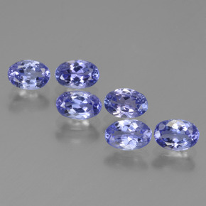 Azul violeta intenso Tanzanita Gema - 0.5ct Forma ovalada (ID: 445986)