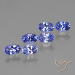2.53 ctw Blue Tanzanite Stones, Natural Tanzanite in Oval Facet Shape for Sale