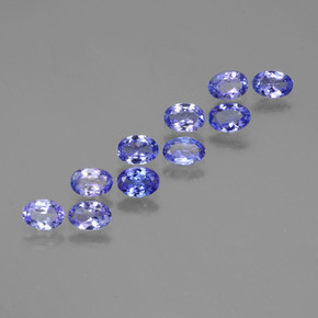 3.96 ctw Blue Tanzanite Stones, Natural Tanzanite in Oval Facet Shape for Sale