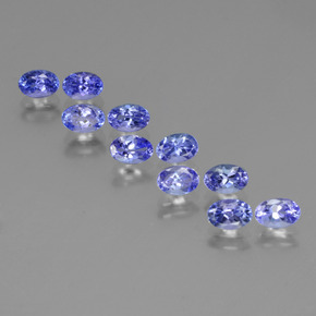 Фиолетово-синий Танзанит Камень - 0.5ct Фасетный Овал (ID: 446080)