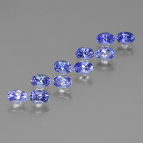 4.82 ctw Blue Tanzanite Stones, Natural Tanzanite in Oval Facet Shape for Sale