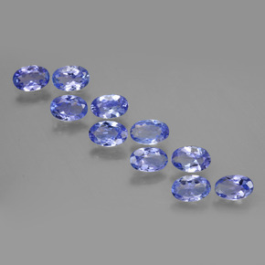 4.33 ctw Blue Tanzanite Stones, Natural Tanzanite in Oval Facet Shape for Sale