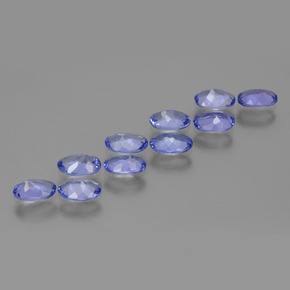 Tanzanite Gemstones in 6 x 4 mm (calibrated) Size for Sale, Tanzanite Stones in Intense Violet Blue Color