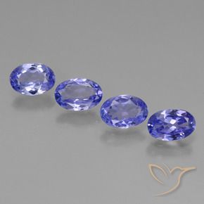 2.27 ctw Blue Tanzanite Stones, Natural Tanzanite in Oval Facet Shape for Sale
