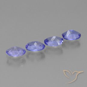 Tanzanite Gemstones in 5.7 x 3.9 mm Size for Sale, Tanzanite Stones in Intense Violet Blue Color