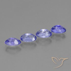 Tanzanite Gemstones in 5.9 x 3.8 mm Size for Sale, Tanzanite Stones in Intense Violet Blue Color