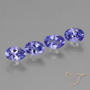 2.04 ctw Blue Tanzanite Stones, Natural Tanzanite in Oval Facet Shape for Sale
