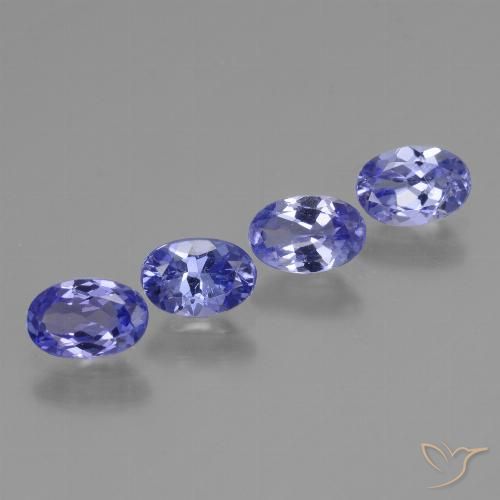 2.00ctw Natural Intense Violet Blue Tanzanite, Oval, VS