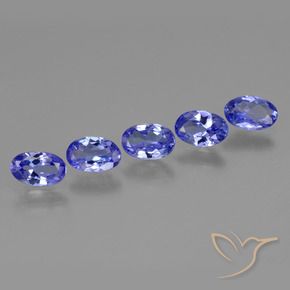 2.19 ctw Blue Tanzanite Stones, Natural Tanzanite in Oval Facet Shape for Sale