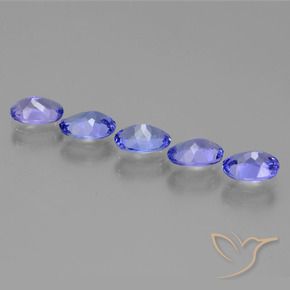 Tanzanite Gemstones in 6.3 x 4.4 mm Size for Sale, Tanzanite Stones in Intense Violet Blue Color