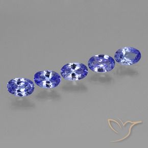 2.24 ctw Blue Tanzanite Stones, Natural Tanzanite in Oval Facet Shape for Sale