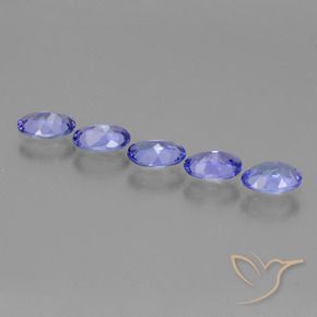 Tanzanite Gemstones in 6 x 4 mm (calibrated) Size for Sale, Tanzanite Stones in Intense Violet Blue Color