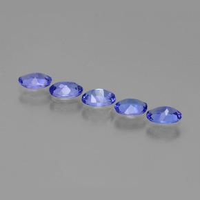 Tanzanite Gemstones in 5.6 x 3.8 mm Size for Sale, Tanzanite Stones in Deep Purple Blue Color