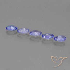 Tanzanite Gemstones in 5.7 x 3.7 mm Size for Sale, Tanzanite Stones in Intense Violet Blue Color