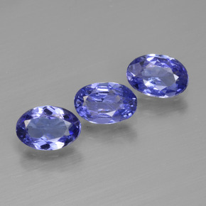1.50 ctw Blue Tanzanite Gemstones, Tanzanite Gems in Oval Facet Shape for Sale.
