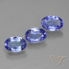1.65 ctw Blue Tanzanite Stones, Natural Tanzanite in Oval Facet Shape for Sale