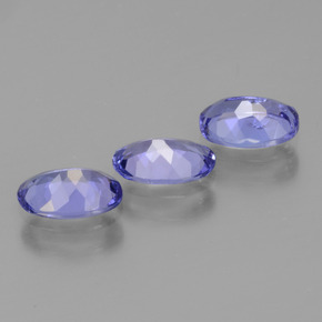 Tanzanite Gemstones in 6.6 x 4.4 mm Size for Sale, Tanzanite Stones in Intense Violet Blue Color