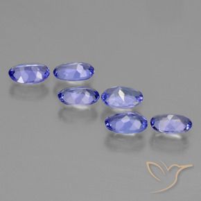 Tanzanite Gemstones in 5.6 x 3.7 mm Size for Sale, Tanzanite Stones in Intense Violet Blue Color