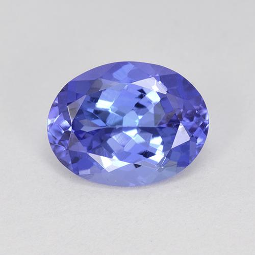 Intense Violet Blue Tansanit Edelstein - 2.1ct Oval facettiert (ID: 451433)