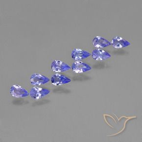 1.73 ctw Blue Tanzanite Stones, Natural Tanzanite in Pear Facet Shape for Sale