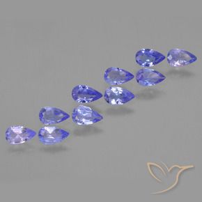 1.89 ctw Blue Tanzanite Stones, Natural Tanzanite in Pear Facet Shape for Sale