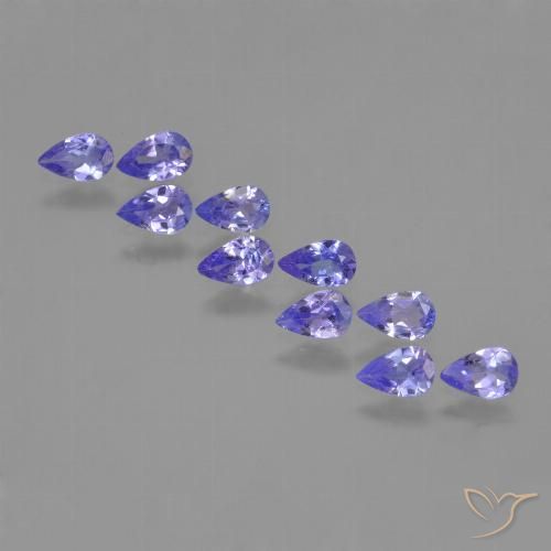 1.79ctw Natural Intense Violet Blue Tanzanite, Pear Shape, VS