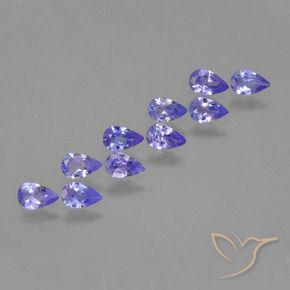 1.79 ctw Blue Tanzanite Stones, Natural Tanzanite in Pear Facet Shape for Sale