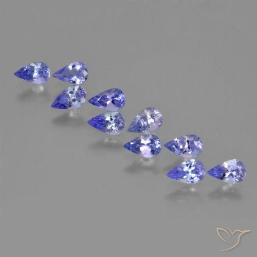 2.35ctw Natural Medium Blue Tanzanite, Pear Shape, VS