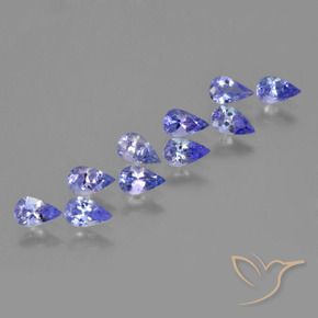 2.35 ctw Blue Tanzanite Stones, Natural Tanzanite in Pear Facet Shape for Sale