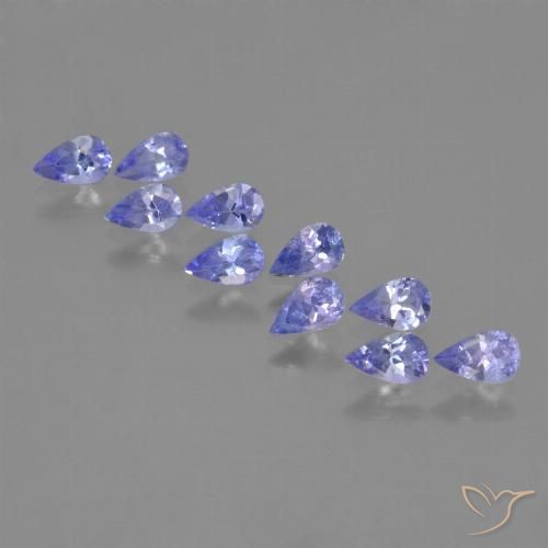 2.35ctw Natural Violet Blue Tanzanite, Pear Shape, VS