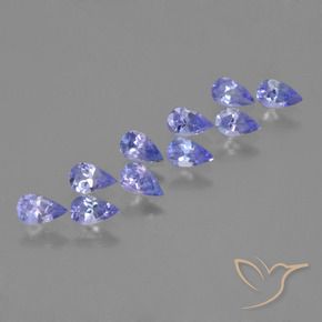 2.35 ctw Blue Tanzanite Stones, Natural Tanzanite in Pear Facet Shape for Sale