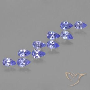 2.01 ctw Blue Tanzanite Stones, Natural Tanzanite in Pear Facet Shape for Sale