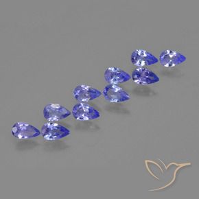 1.88 ctw Blue Tanzanite Stones, Natural Tanzanite in Pear Facet Shape for Sale