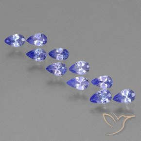 2.17 ctw Blue Tanzanite Stones, Natural Tanzanite in Pear Facet Shape for Sale