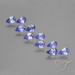 2.00 ctw Blue Tanzanite Stones, Natural Tanzanite in Pear Facet Shape for Sale